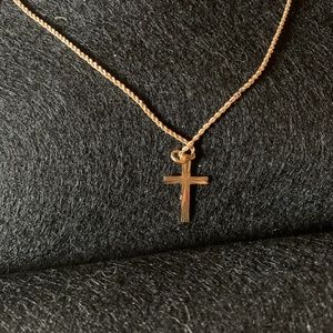 Gold chain with gold cross